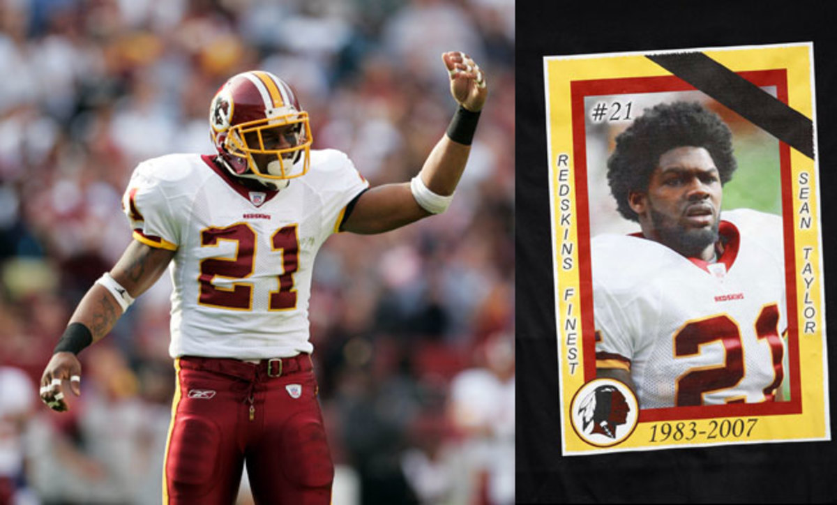 In his four NFL seasons, Sean Taylor was named to two Pro Bowls, one posthumously after being murdered in November 2007. (Photos by James Lang/US Presswire and Simon Bruty/Sports Illustrated)
